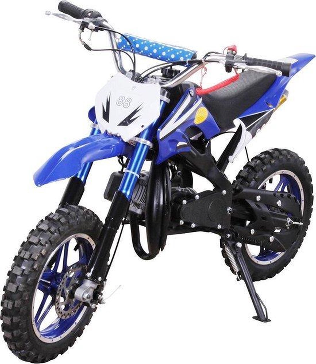 Crossmotor Kind 49cc 2 takt Blauw KTM Look Crossmotor Kind 49cc 2 takt Blauw KTM Look