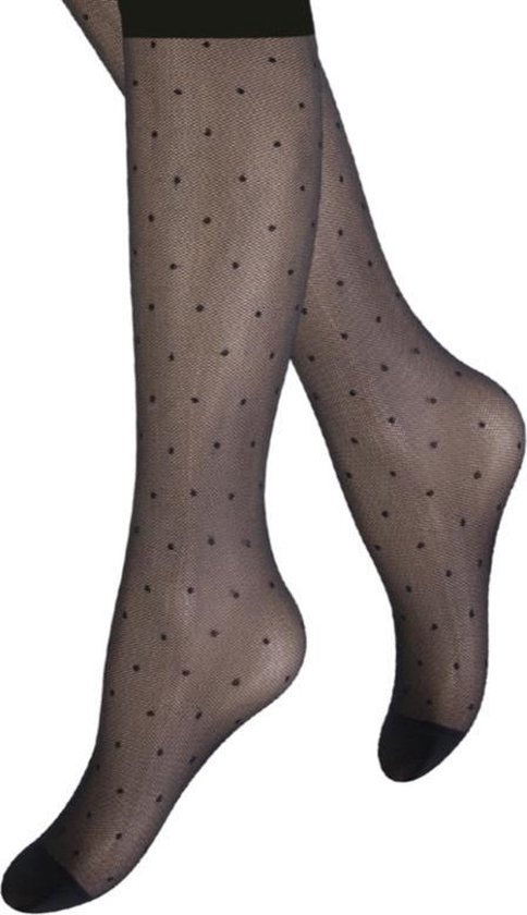 Marianne Knee Socks Small Dots Zwart | bol.com