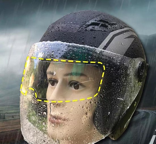 Traitement hydrophobe anti-pluie pour visière de casque moto