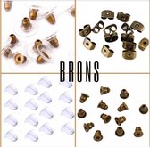 80 Delig-Brons-ear backs- Oorbel stoppers- Oorbel vlinders- Metaal- Charme Bijoux