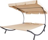 Ligbed - Tuinbed - Bed - XL ligbed - Inclusief zonnenwering - Zonnenscherm - Tuinstoel - Ligstoel - DESIGN MODEL - LIMITED EDITION