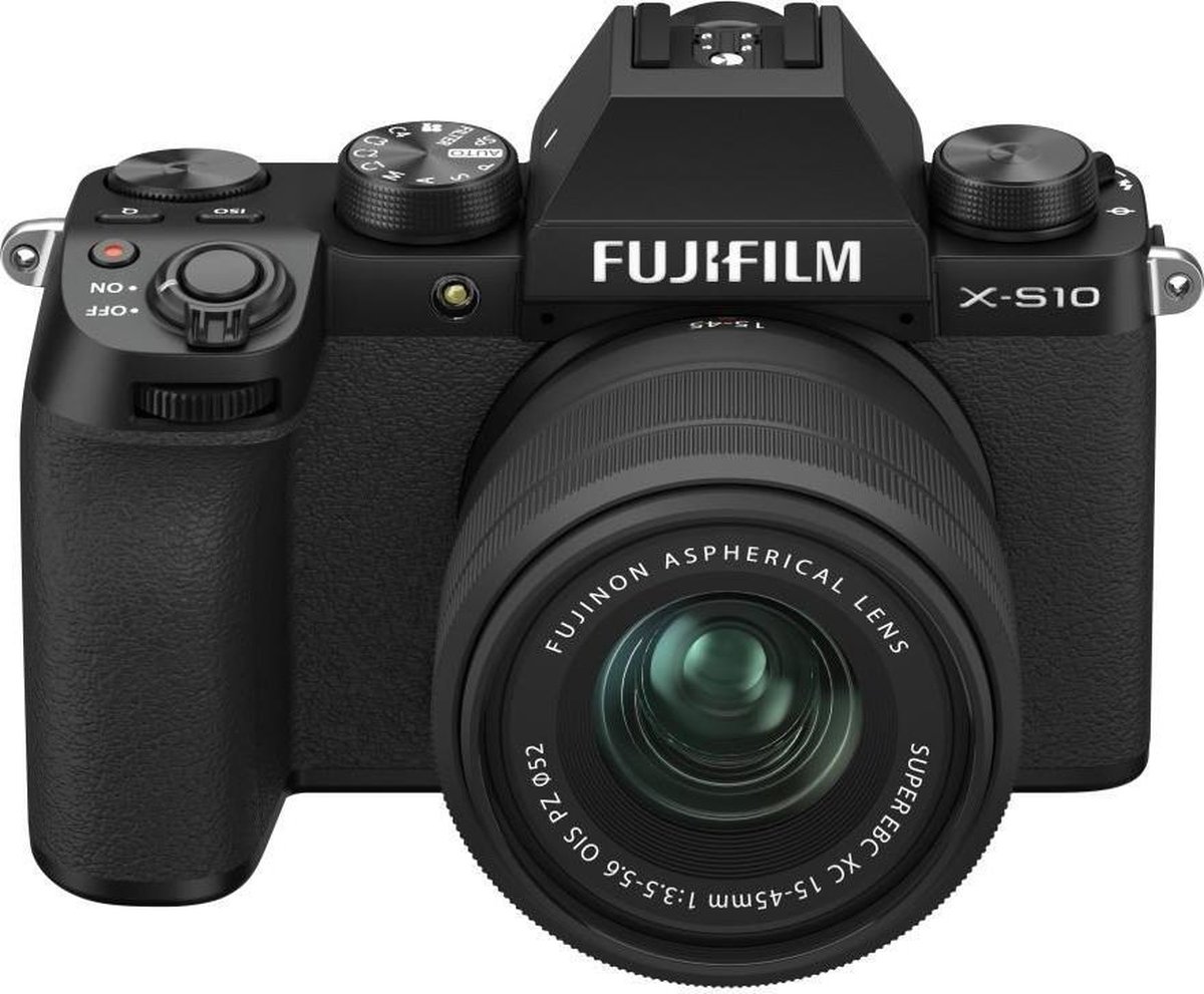 Fujifilm Systeemcamera X-S10 Zwart + Fujinon XC standaard zoom lens 15-45 mm F3.5-5.6 OIS PZ Kit - Fujifilm