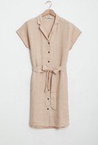 Sissy-Boy - Beige linnen overhemdjurk