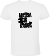 Massa is Kassa Heren t-shirt | Wit