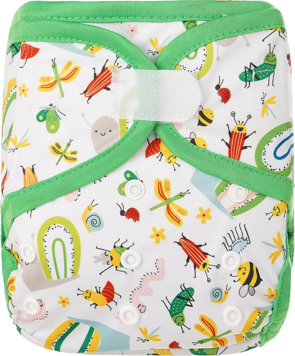 Goedkoopste HappyBear - Luierbroekje Insecten | 4-15kg - Wasbaar - Onesize - Wasbare luiers - Overbroekje