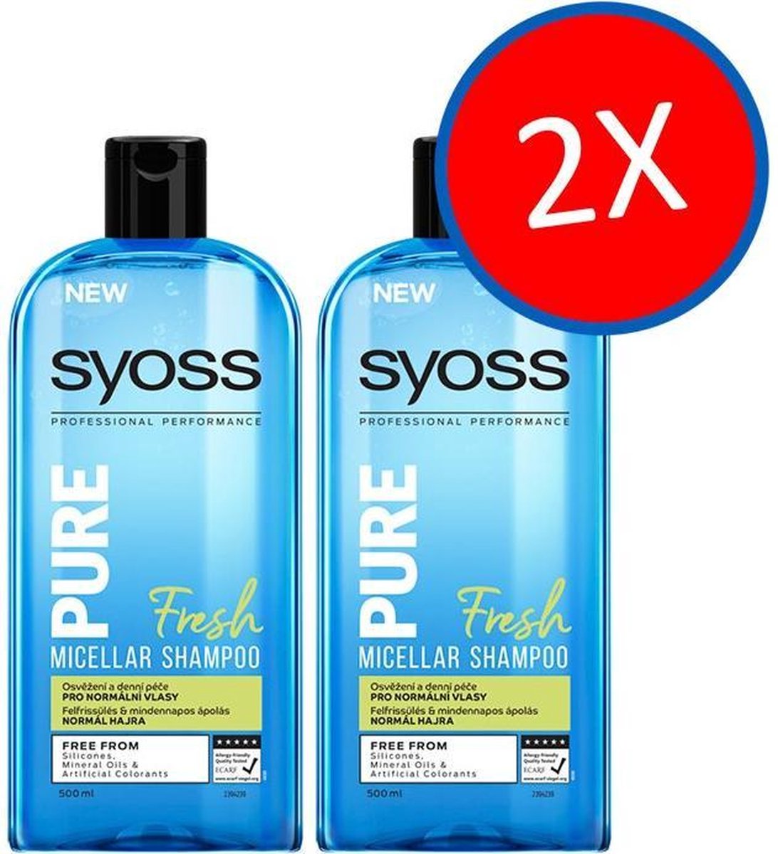 Shampooing Syoss - Micellaire Pure Fresh - Pack économique 2 x 500 ml |  bol.com