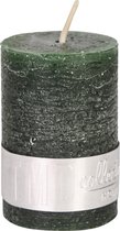 PTMD Rustic dark green pillar candle 6x4