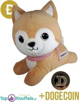 Dogecoin Shiba Pluche Knuffel Hond 25 cm + Dogecoin Munt! (goudkleurig) | Cryptoy Doge Dog hond Plush Toy | Cryptocurrency Dodge coin knuffelhond knuffeldier knuffelpop voor kinder