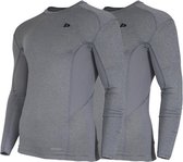 2-Pack Donnay Thermoshirt Lange mouw - Baselayer - Heren - Grijs - XL