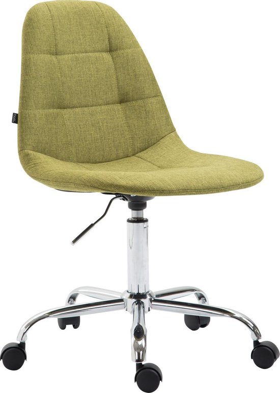 Bureaustoel - Kruk - Scandinavisch design - In hoogte verstelbaar - Stof - Groen - 47x35x91 cm
