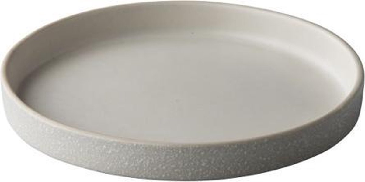 Plate Bristol - 2 side reversible - white - borden met hoge rand - 17 cm