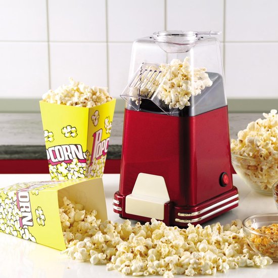 SwissHome Popcornmachine Hetelucht Popcornmaker 100W zonder olie