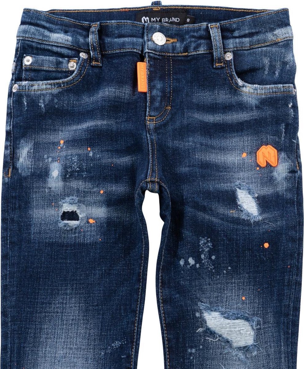 My Brand Junior Dark Denim Faded Ripped Jeans | bol.com