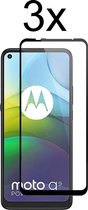 Motorola G9 Power Screenprotector - Beschermglas Motorola G9 Power Screen Protector Glas - Full cover - 3 stuks