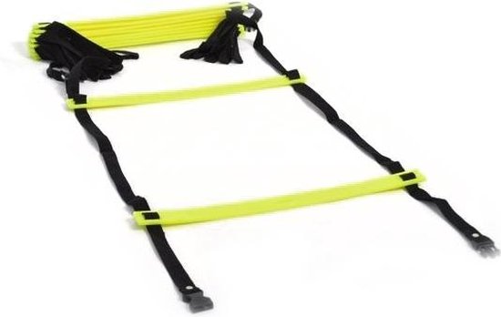 Ciclon Sports Loopladder - Speedladder 4 meter - Verstelbare treden - geel/zwart