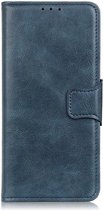 Google Pixel 5a Hoesje Vintage Book Case Kunstleer Blauw