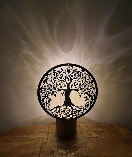 Verkeersopstopping Goneryl versterking Decoratieve tafel ledlamp levensboom Tree of Life | bol.com