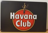 Havana Club Rum Reclamebord van metaal METALEN-WANDBORD - MUURPLAAT - VINTAGE - RETRO - HORECA- BORD-WANDDECORATIE -TEKSTBORD - DECORATIEBORD - RECLAMEPLAAT - WANDPLAAT - NOSTALGIE