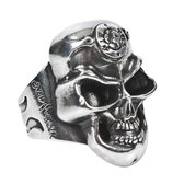 New Rock Ring M.SKULLRING-S2 Zilverkleurig