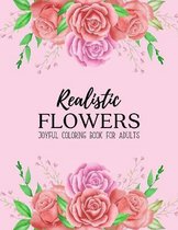 Realistic Flowers Coloring Book