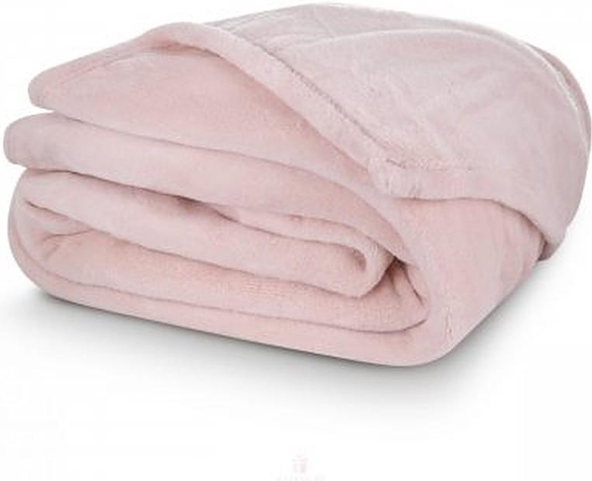 Generic Fleecedeken Coral 150 X 200 Cm Polyester Lichtroze