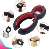 Dayshake® Multifunctionele opener - 6 in 1 Opener - Dekselopener - Allesopener - Bieropener - Opener voor potten - Potopener
