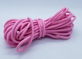 koordelastiek rose - 3 mm x 2,5 m - pastel roze - baby pink elastiek - rond