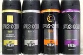 AXE Deodorant Spray - Voordeelverpakking MIX - Gold / Black / Musk / Excite - 4 x 150 ml Body Spray