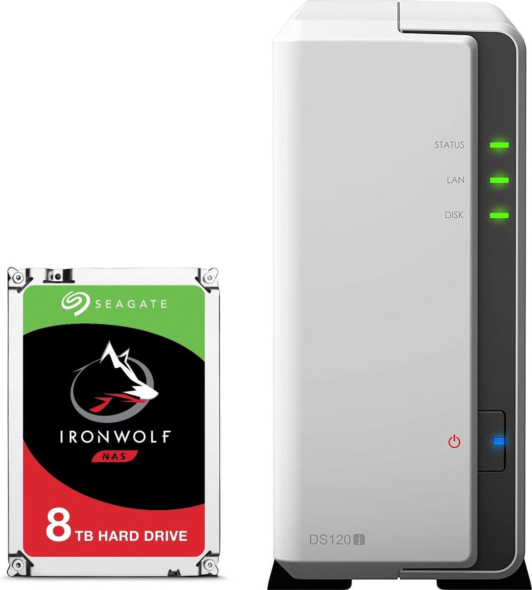 Synology NAS DS120j IronWolf 8Tb搭載 Synology DS120J Ironwolf 8TB - NAS | bol