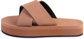 Indosole Platforms Dames Slippers - Bruin - Maat 35/36