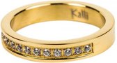 Kalli ring Crystal Row Goud-4008 (17mm)