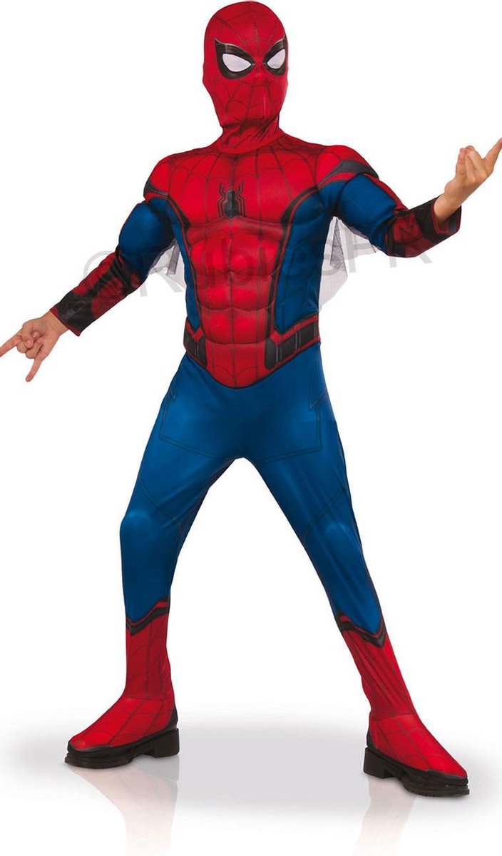 krijgen zweep Beknopt Spider-Man Verkleedpak Kind Far from Home Rood-Blauw Maat 116-122 | bol.com