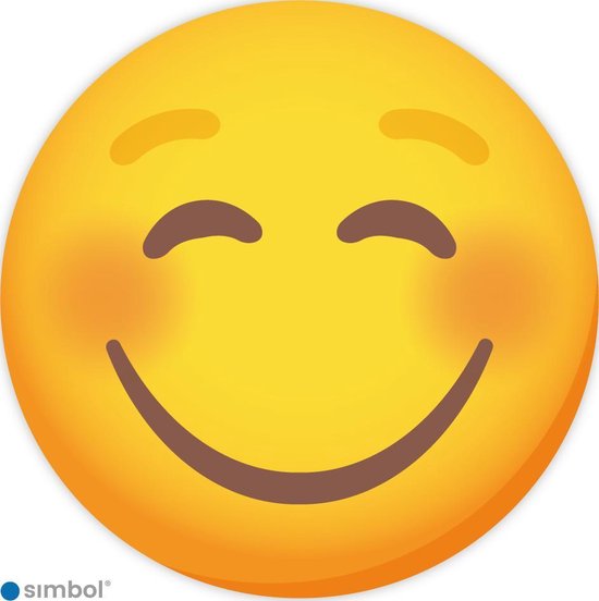 Simbol - Sticker Emoticon Smile - Smiley Sticker - Kliko - Container - Duurzame Kwaliteit - Formaat ø 20 cm.