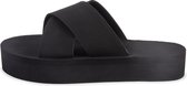 Indosole Platforms Dames Slippers - Zwart - Maat 39/40