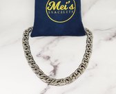 Mei's | Lacy Mariner Chain ketting | mannen ketting / sieraad mannen / ketting heren | Stainless Steel / 316L Roestvrij Staal / Chirurgisch Staal | 50 cm / zilver