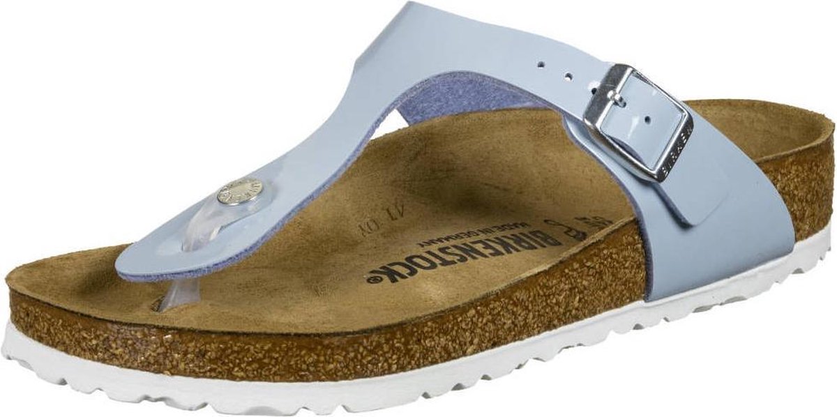 Birkenstock Gizeh Dames Slippers Patent Regular-fit | Blauw Imitatieleer |... | bol.com