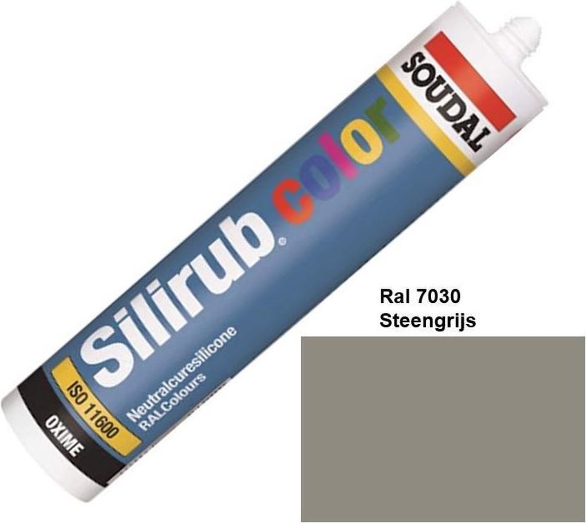 Soudal Silirub Color kit – siliconekit – montagekit - RAL 7030 - Steengrijs - 113159