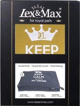 Lex & Max Keep Calm Housse de protection pour chien coussin 120x80x9cm jaune miel