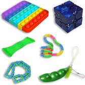 Fidget toys pakket onder de 15 euro | pop it | wacky tracks | mesh and marble | infinity cube