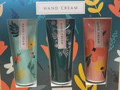 HAND CREAM PINK FLOWER,DARK GREEN FLORAL ,GREEN FLOWER 3x50 ML