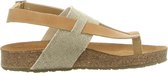 Haflinger Lina - Dames Sandaal - Dames Slipper - Natuur - maat 41 - Leer, comfort, voetbed, kurk