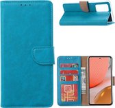 Hoesje Geschikt Voor Samsung Galaxy A72 hoesje bookcase Blauw - Hoesje Geschikt Voor Samsung Galaxy A72 5G portemonnee book case hoes cover