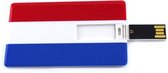 Creditcard usb stick Nederlandse vlag 8GB -1 jaar garantie – A graden klasse chip