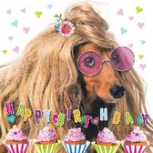 Wenskaart Dierenmanieren Happy Birthday