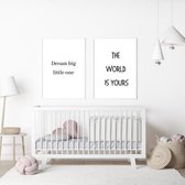 Quote Poster|  Dream big little one | Baby - Kinder kamer Muur decoratie