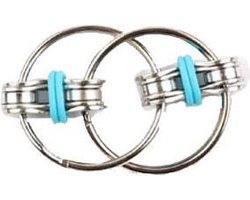 Autisme - ADHD Anti Stress fidget speelgoed - Sleutelhanger - Hand Spinner - Fidget Lager - Tri-Spinner -Blauw