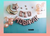 Eid mubarak decoratieset - Rose Goud - Ramadan decoratie - ballon - ballonnen - eid mubarak ballon - Ramadan - Eid al Adha - Ballonnenset - versiering - Eid - Ramadan kareem - Equa
