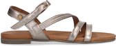 No Stress - Dames - Grijze leren sandalen - Maat 38