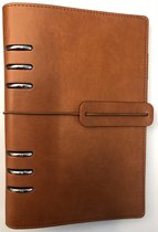 Planner - ringband planner - hobby journal - 12x21cm - cognac