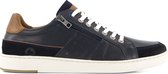 Travelin' Hereford - Casual leren herensneakers met rits - Navy Blauw leer - Maat 40